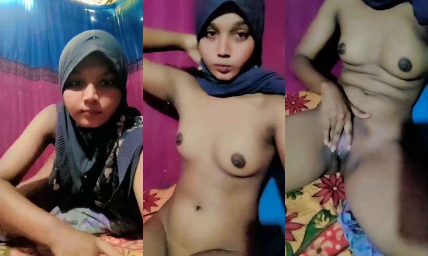 Desi Teen 18+ Hijab Girl Show Pussy and Small Boobs XXX